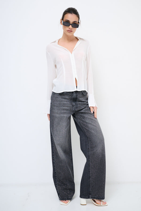 JEANS STRASS KIKISIX