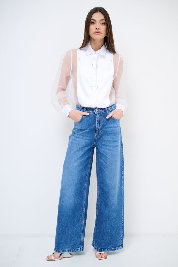 JEANS VITA ALTA KIKISIX