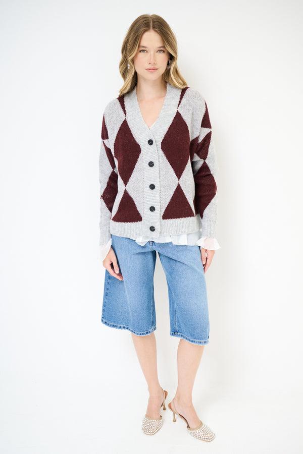 CARDIGAN ROMBI KIKISIX