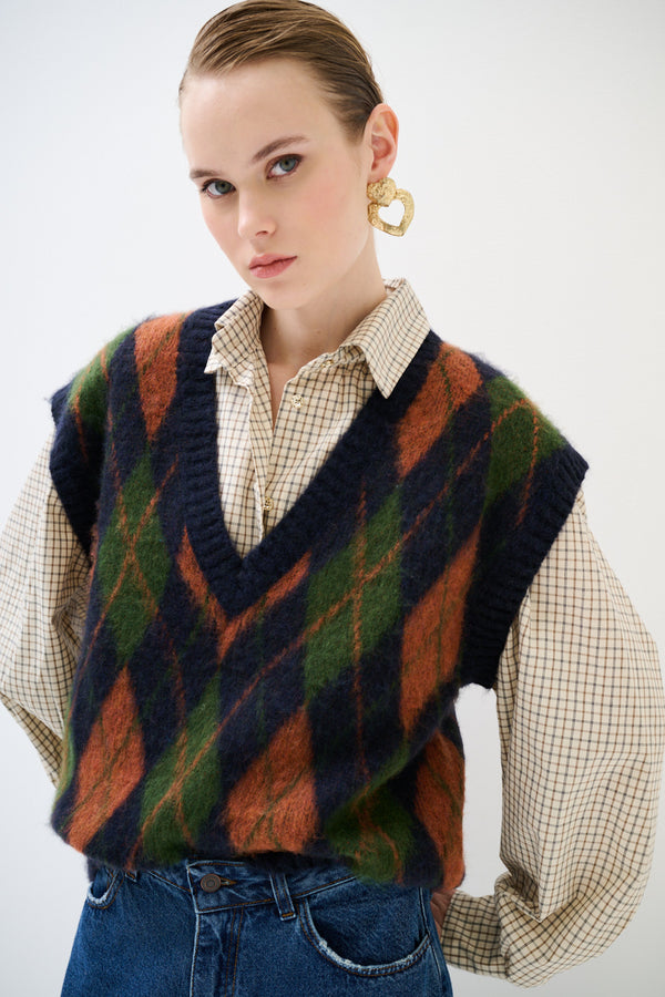 GILET OVER ROMBI