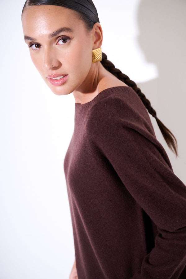 MAGLIA OVER FONDO STONDATO CASHMERE KIKISIX