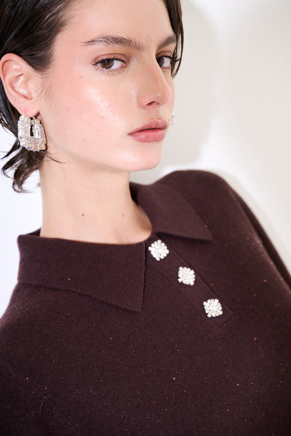 POLO CASHMERE STRASS KIKISIX