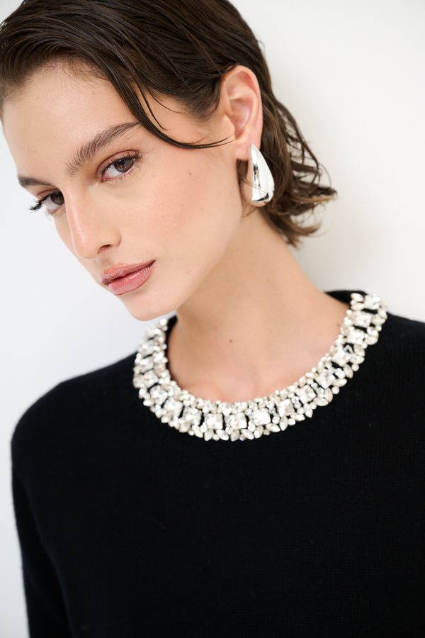 MAGLIA STRASS CASHMERE KIKISIX